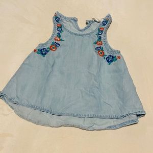 Tucker and Tate sleeveless embroidered top- size 2T